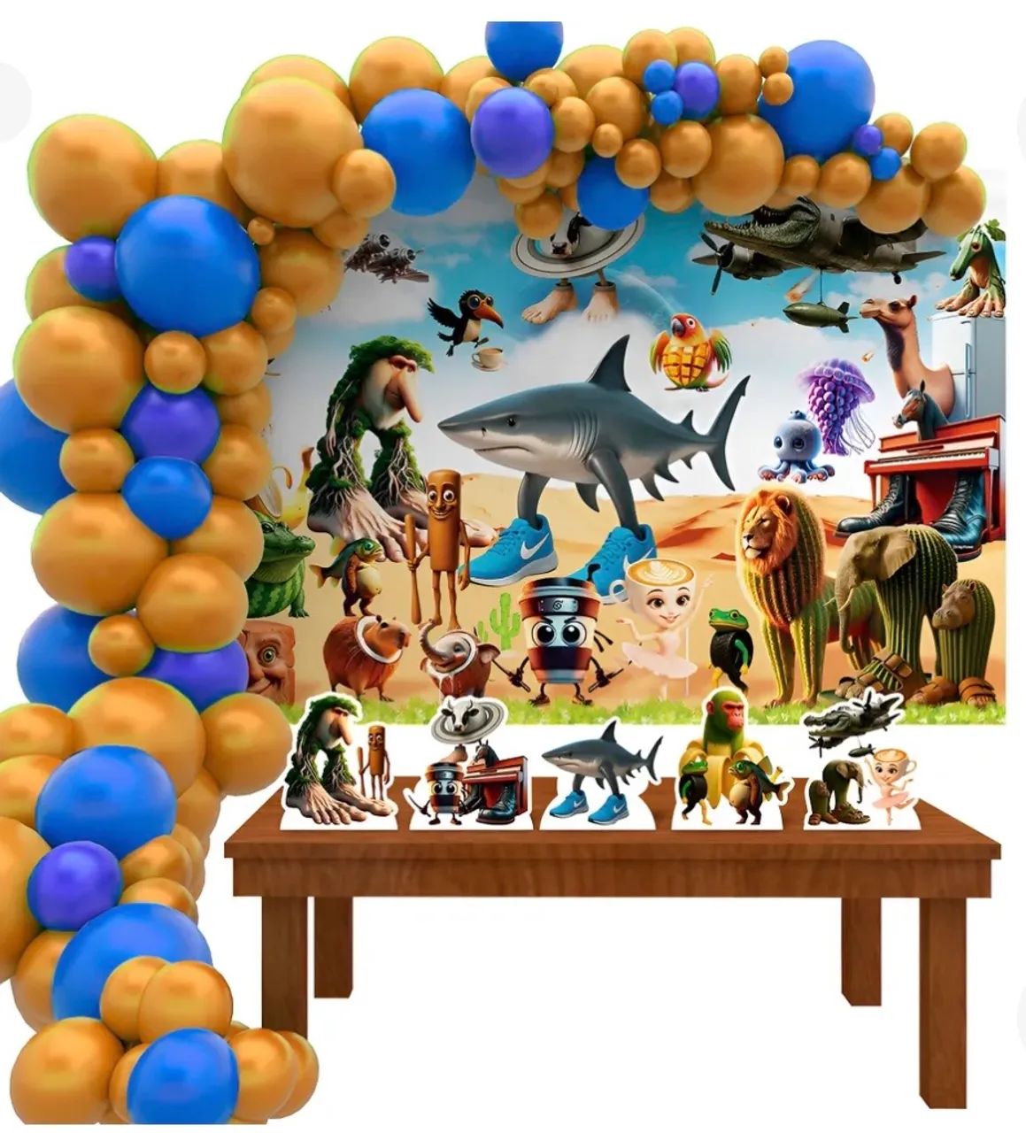 KIT DECORAÇÃO DE FESTA INFANTIL ?BRAINROT?