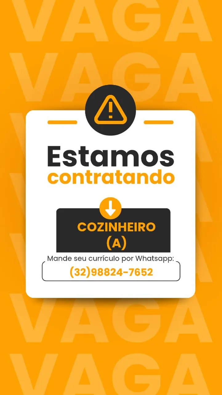 Vaga para Cozinheiro (a)