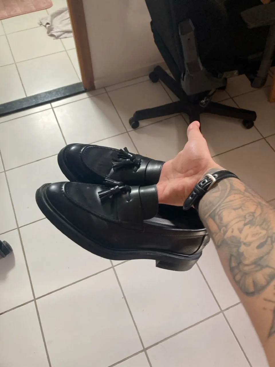 Sapatos Mocassim Preto zara