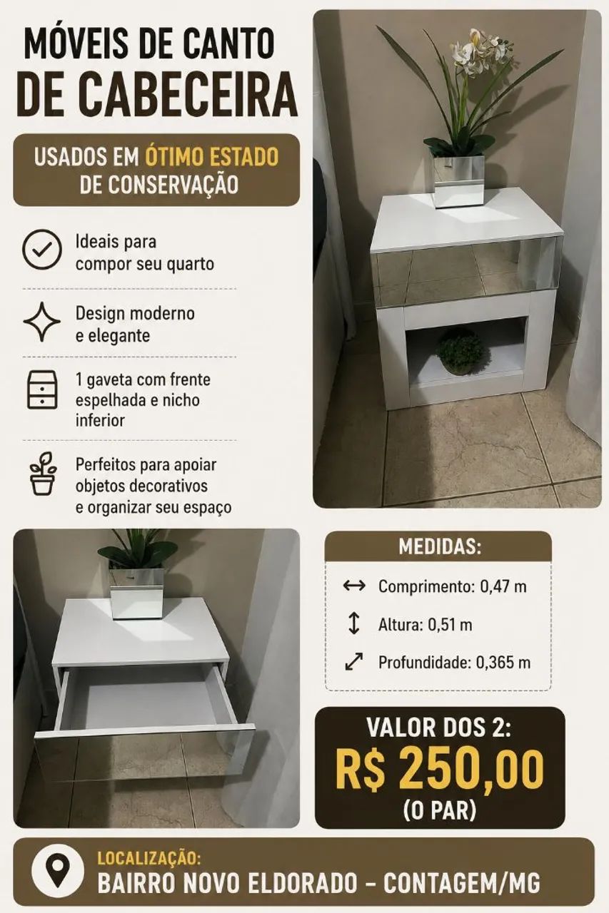 Móvel de cabeceira.