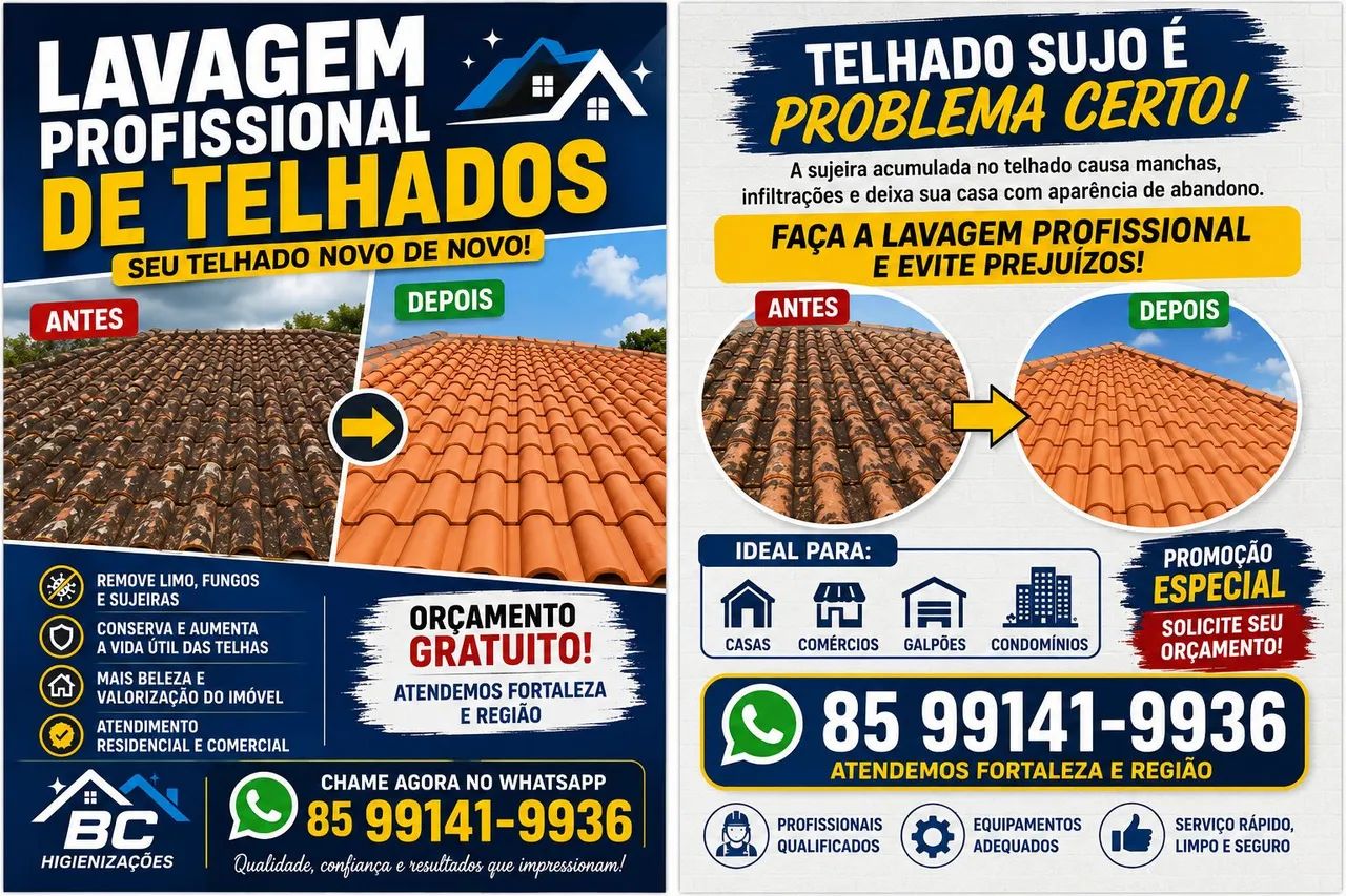 Lavagem de telhado a seco profissional. - Foto 4