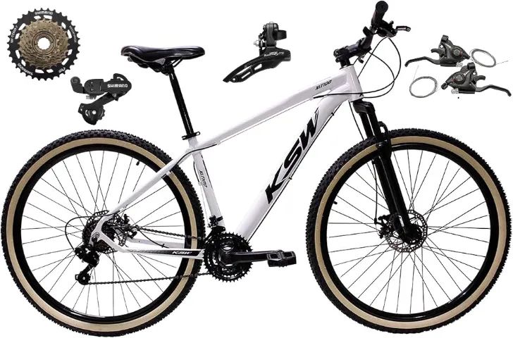 BICICLETA ARO 29 KSW XLT SHIMANO FREIOS A DISCO - Foto 5