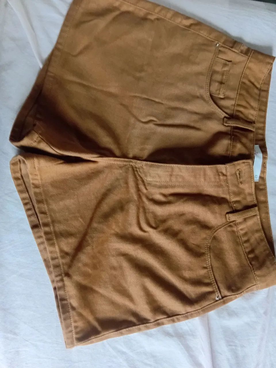 Short jeans marrom 
