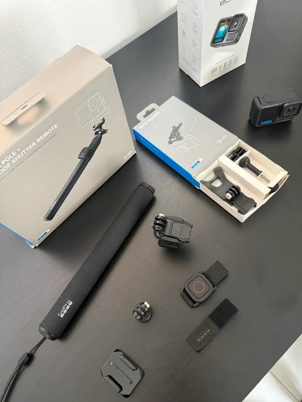 GoPro Hero 13 Black+Bastão Extensor com Controle Remoto À Prova D'água+Suporte Bite Mount - Foto 4