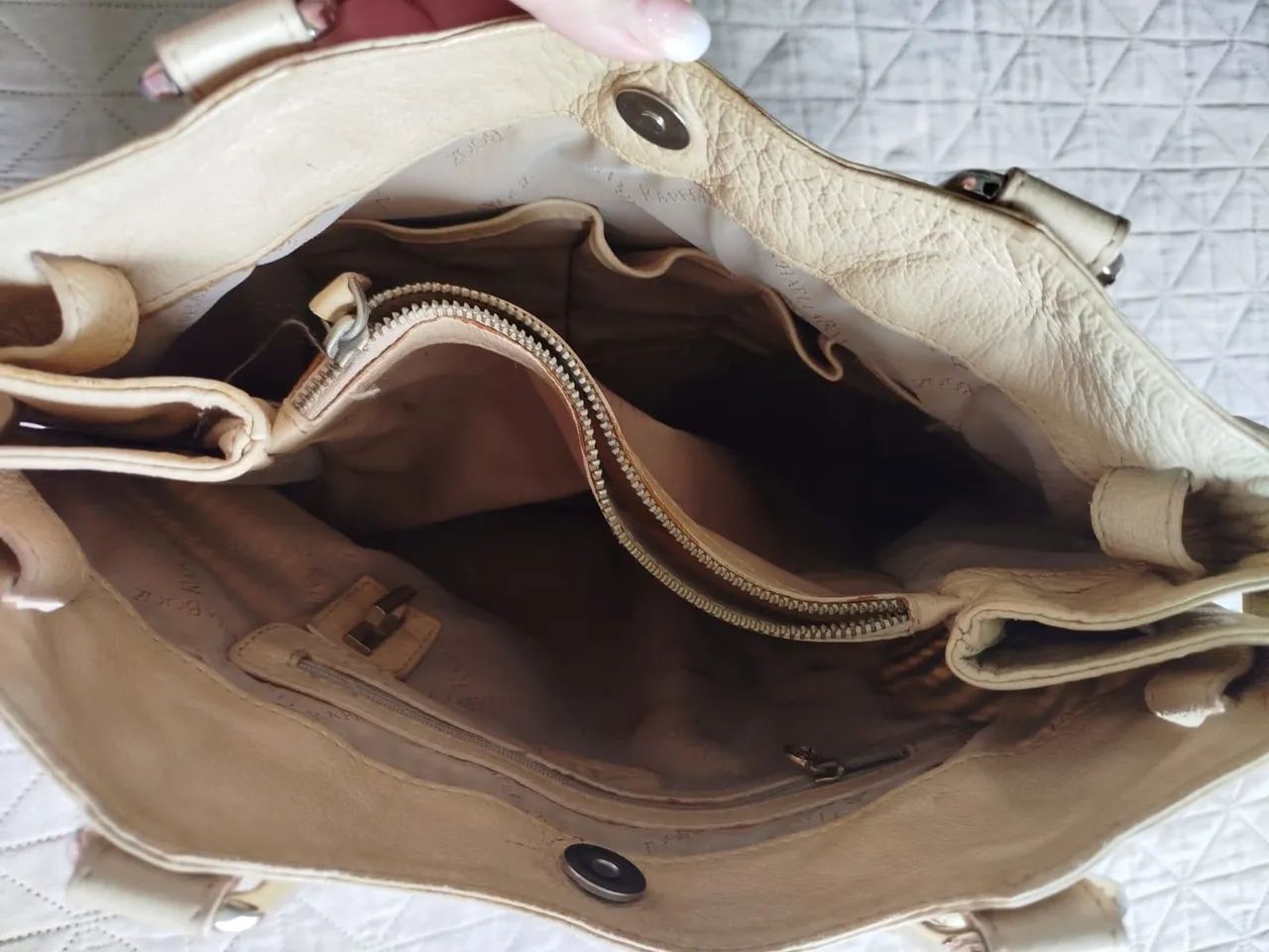 Bolsa de couro legítimo Raphaela Booz - Foto 4