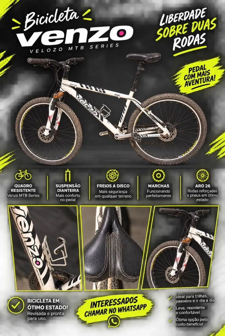 Bicicleta Venzo MTB Séries Aro 26