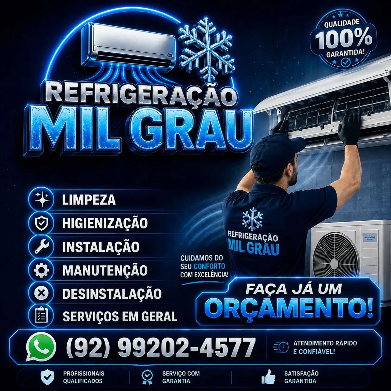 Limpeza de ar condicionado split e de caixa