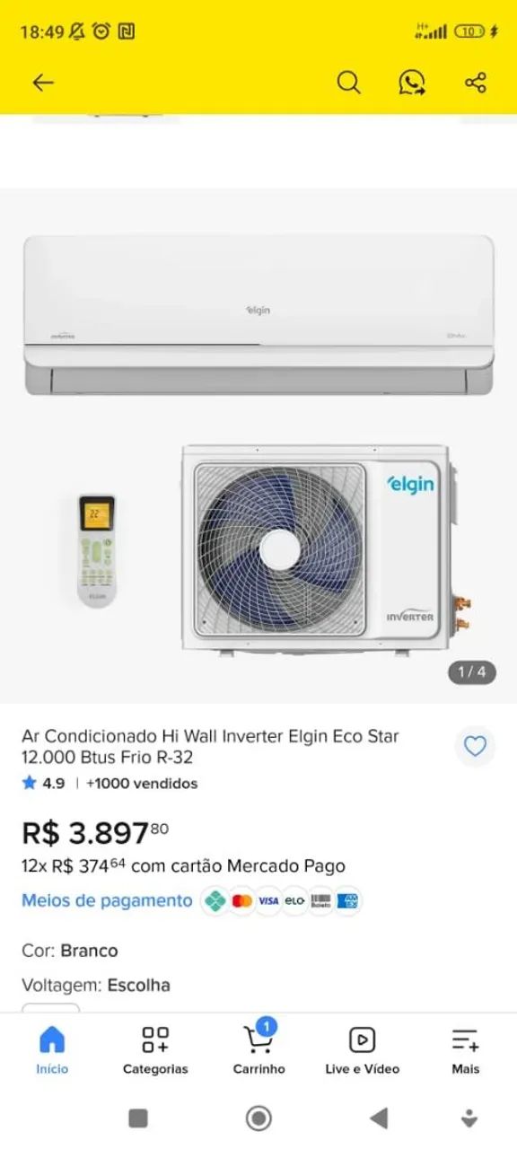 Ar Condicionado Elgin Split High Wall
