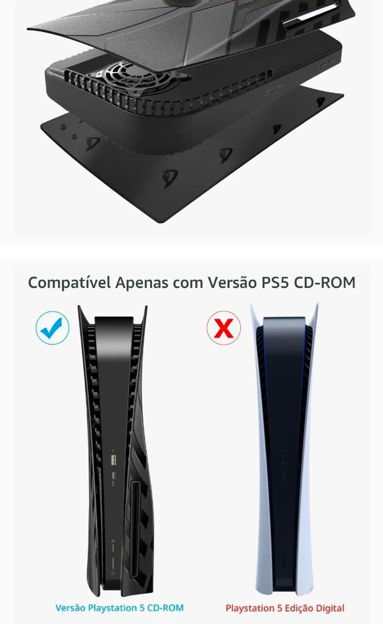 Capa de proteção Sony PS5 Fat - Zerada na caixa - Foto 4
