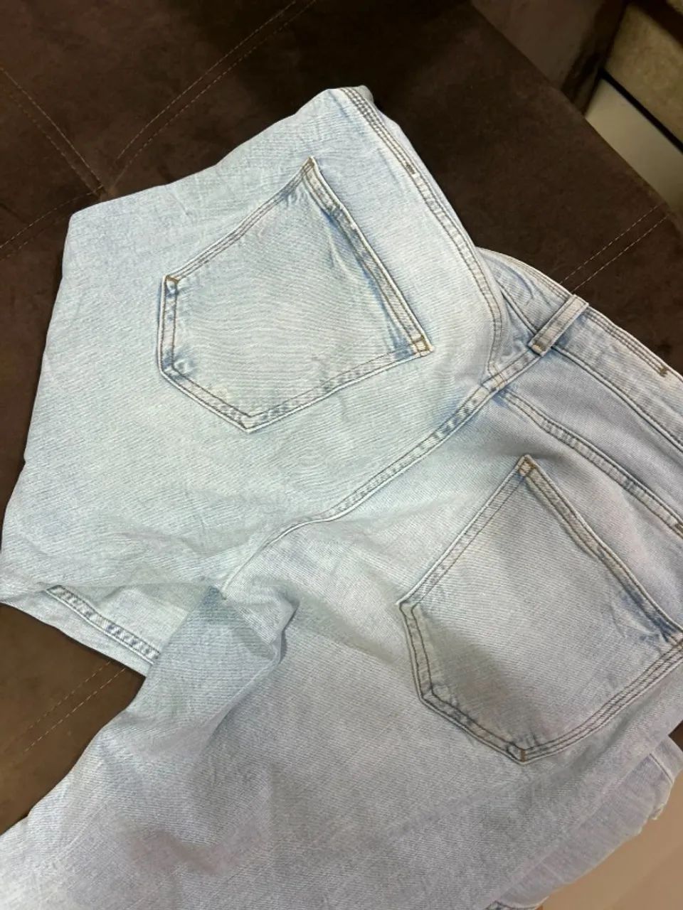 Calça Zara 44 modelo rasgado Jeans - Foto 3