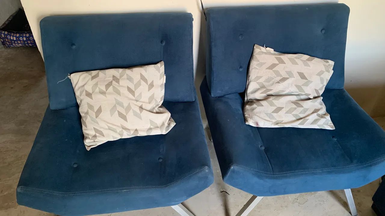 Conjunto Poltronas para sala - Azul - Foto 2