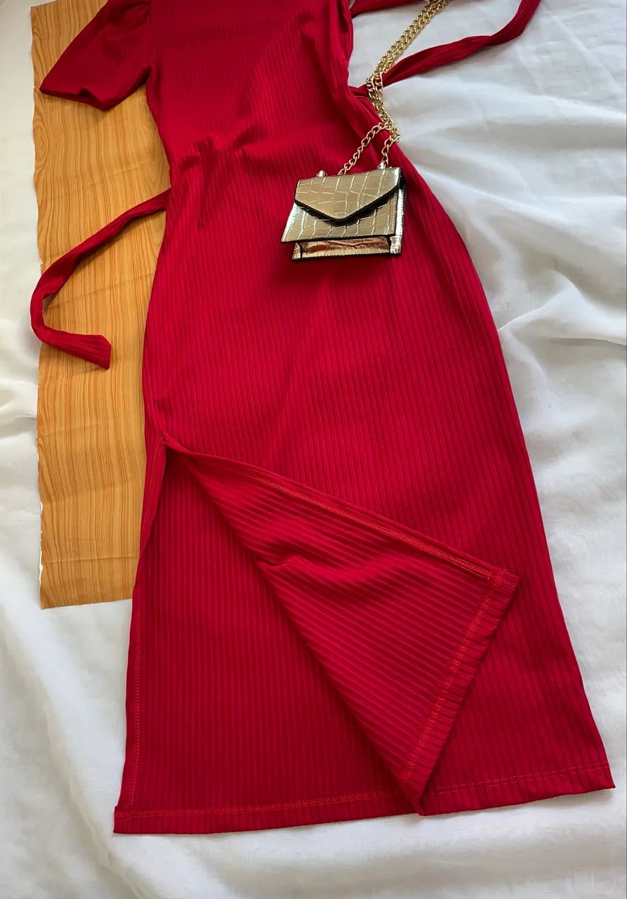 vestido mídi vermelho  - Foto 2