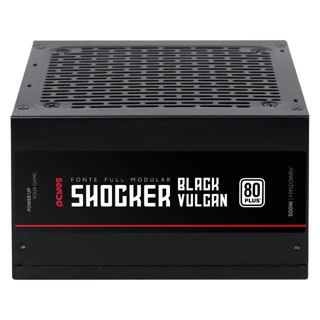 Fonte Gamer Pcyes Shocker Full Modular 500W 80 Plus White - Black Vulcan - Foto 4
