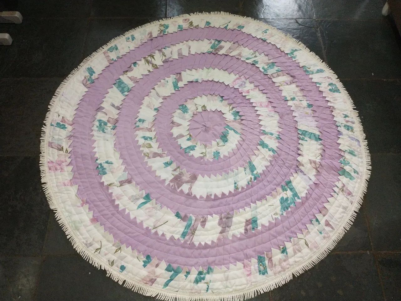 Tapete de Retalhos-Artesanal 1,50X1,50cm.