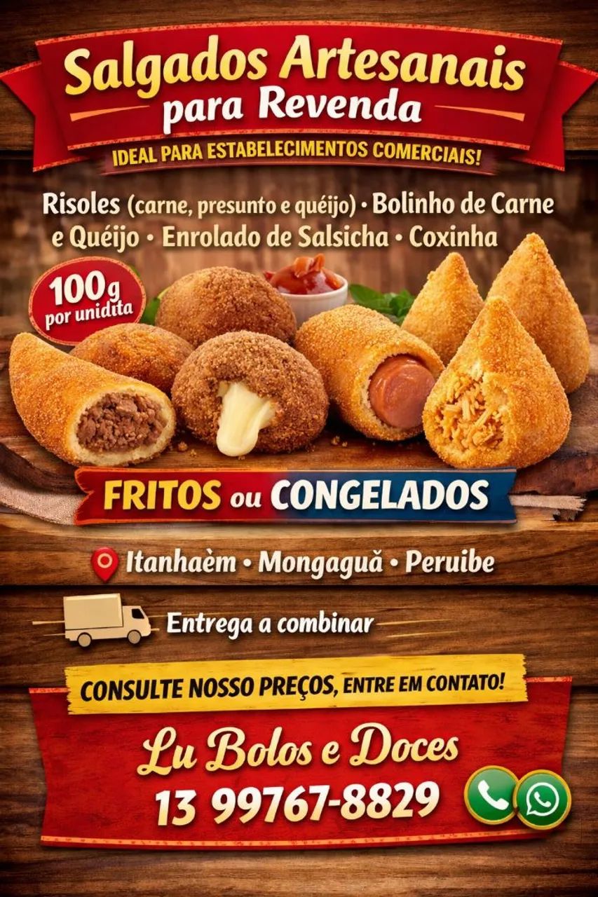 Revenda de Salgados para comércios 