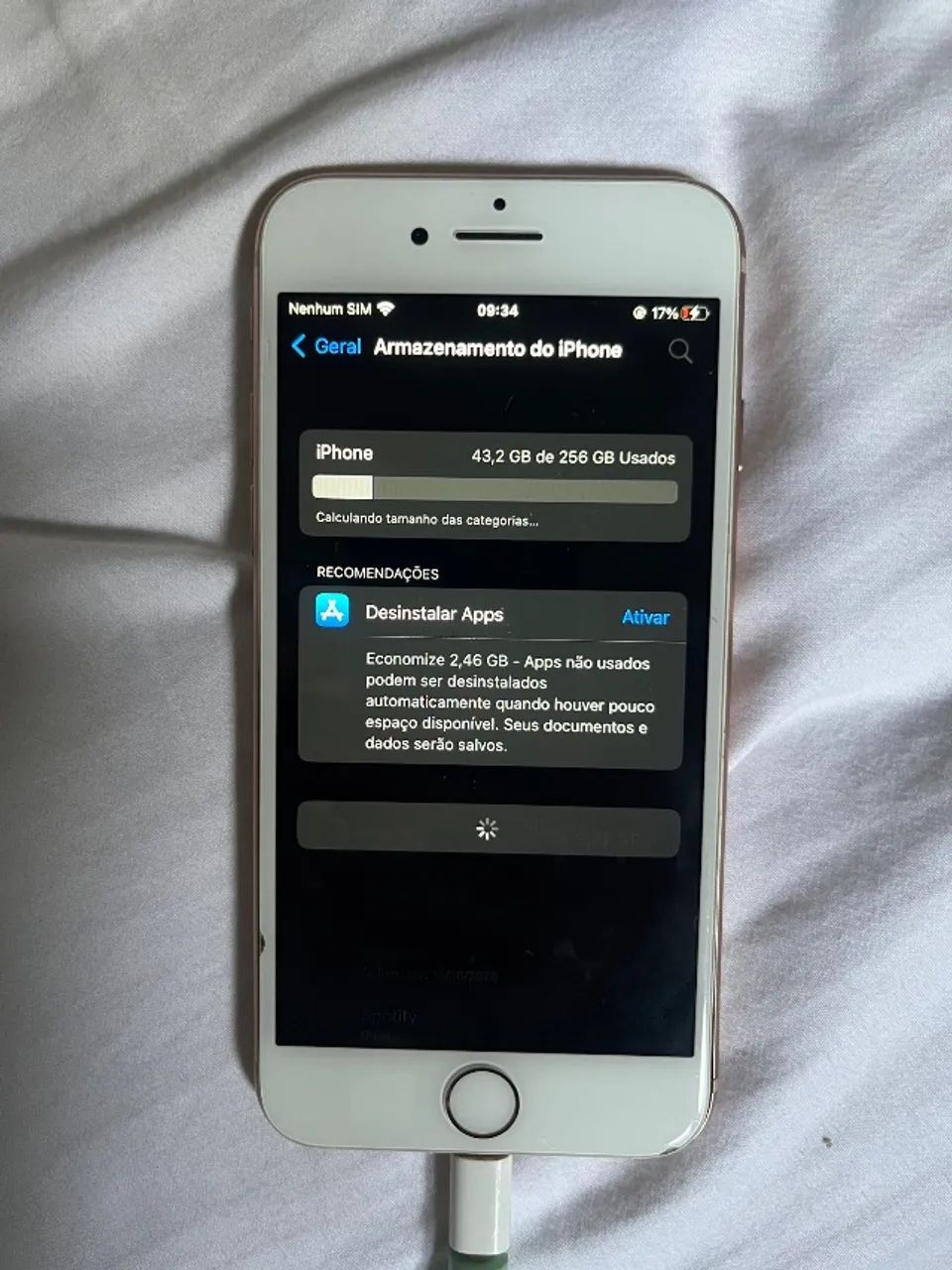 Iphone 8 rosa 256gb bateria 100% - Foto 3