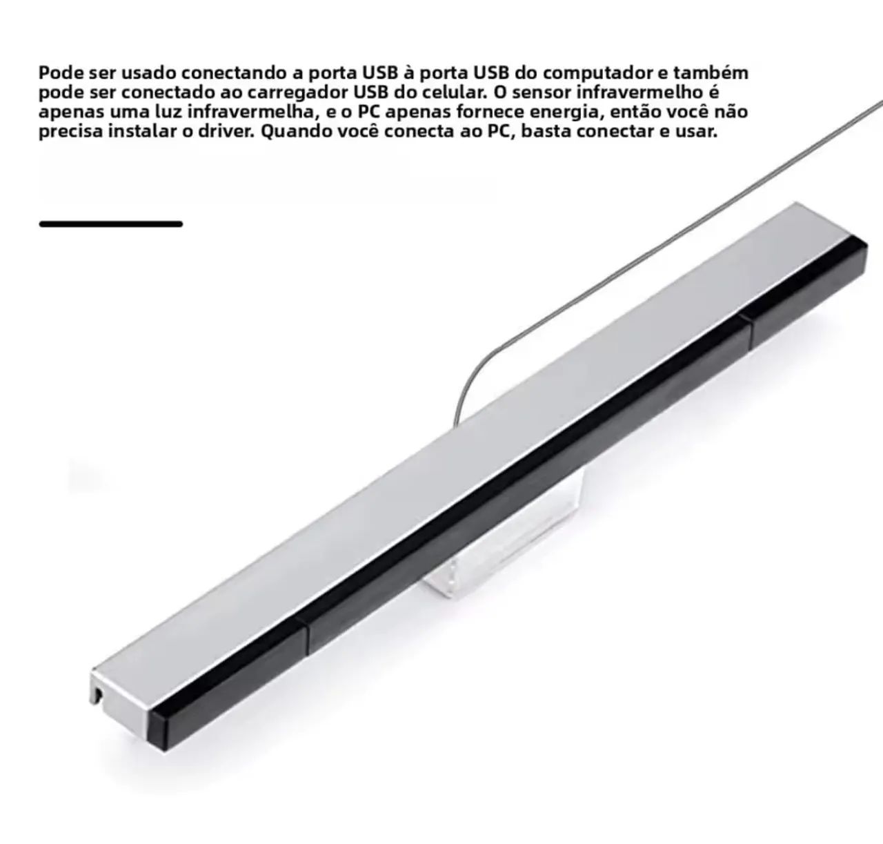 Faixa de Sensor com fio USB para Nintendo Wii - Foto 4