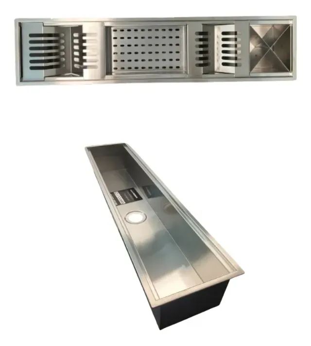 CALHA CANAL ORGANIZADOR ESCORREDOR UMIDA ACO INOX 201, MEDIDA 78x18X12CM, ESPESSURA 1.0MM - Foto 4