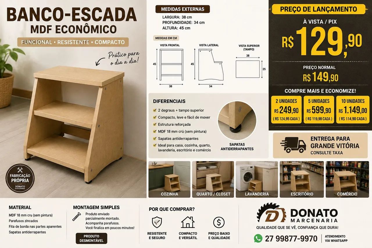 Banco escada