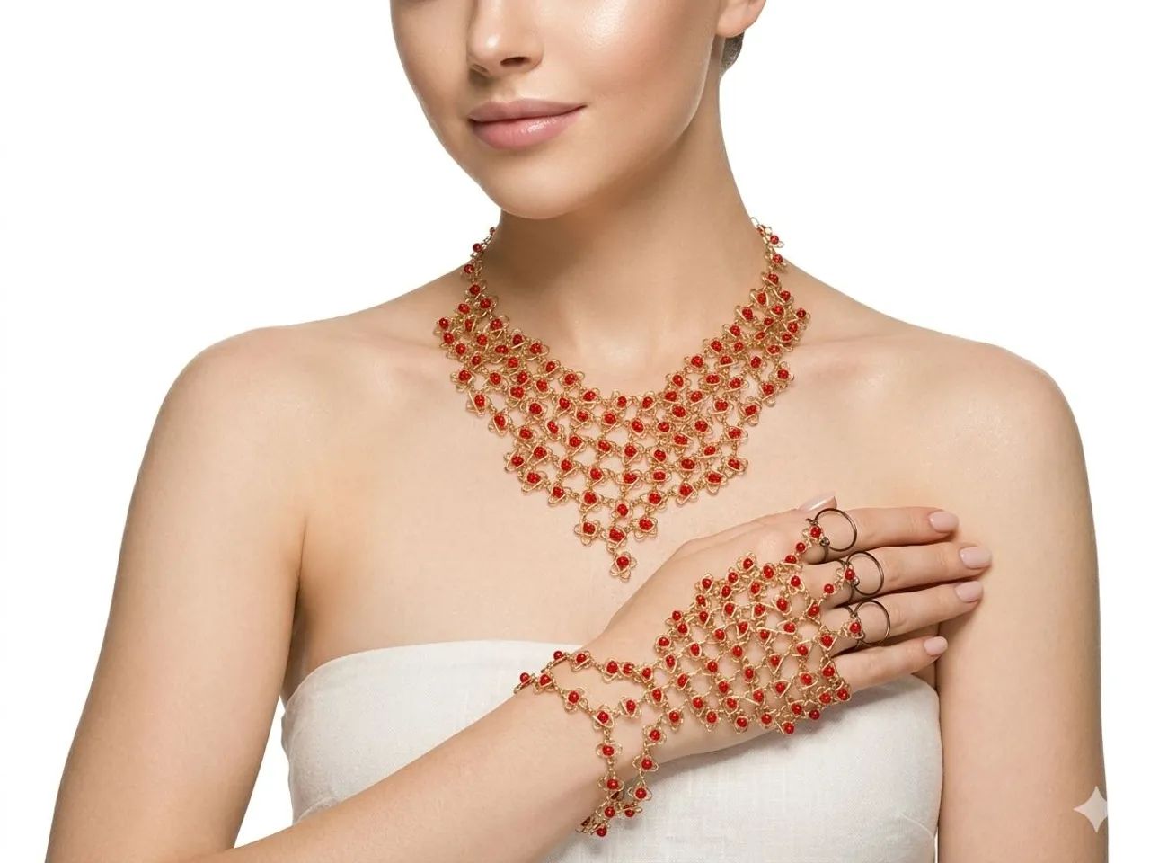 Conjunto colar e pulseira 