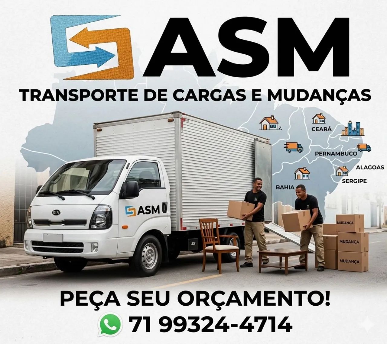 Fretes e mudanças, Salvador, TODA A BAHIA, Sergipe, Ceará Pernambuco e Alagoas 
