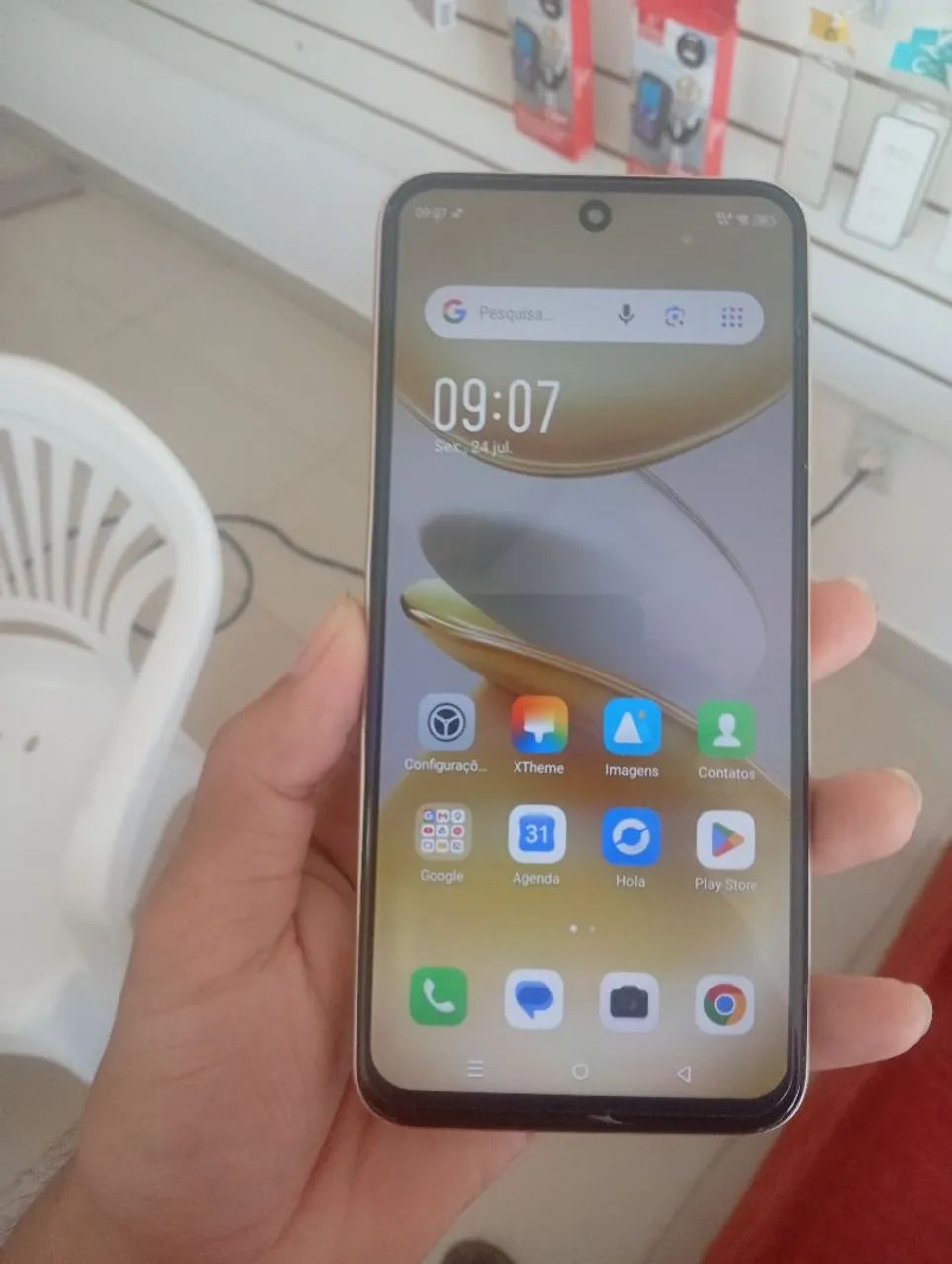Infinix Smart 9 com carregador, fone com fio e película de vidro  - Foto 2