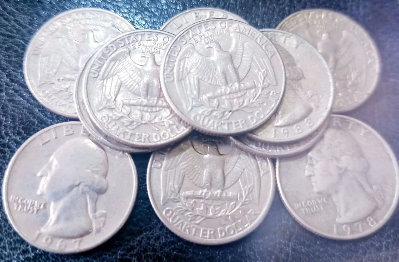 11 Moedas Americana 25 cents 
