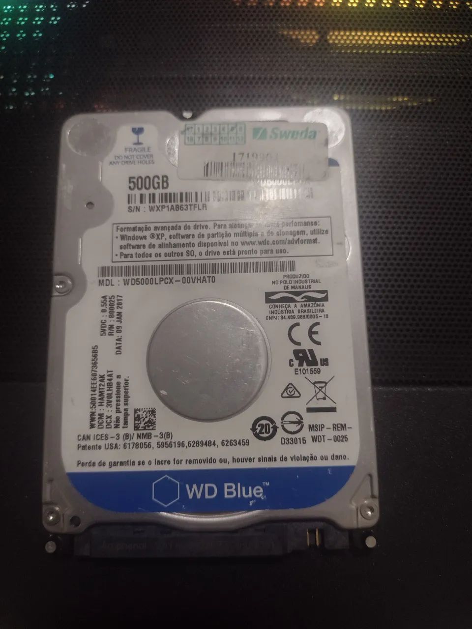 HD 500GB COM WINDOWS 10