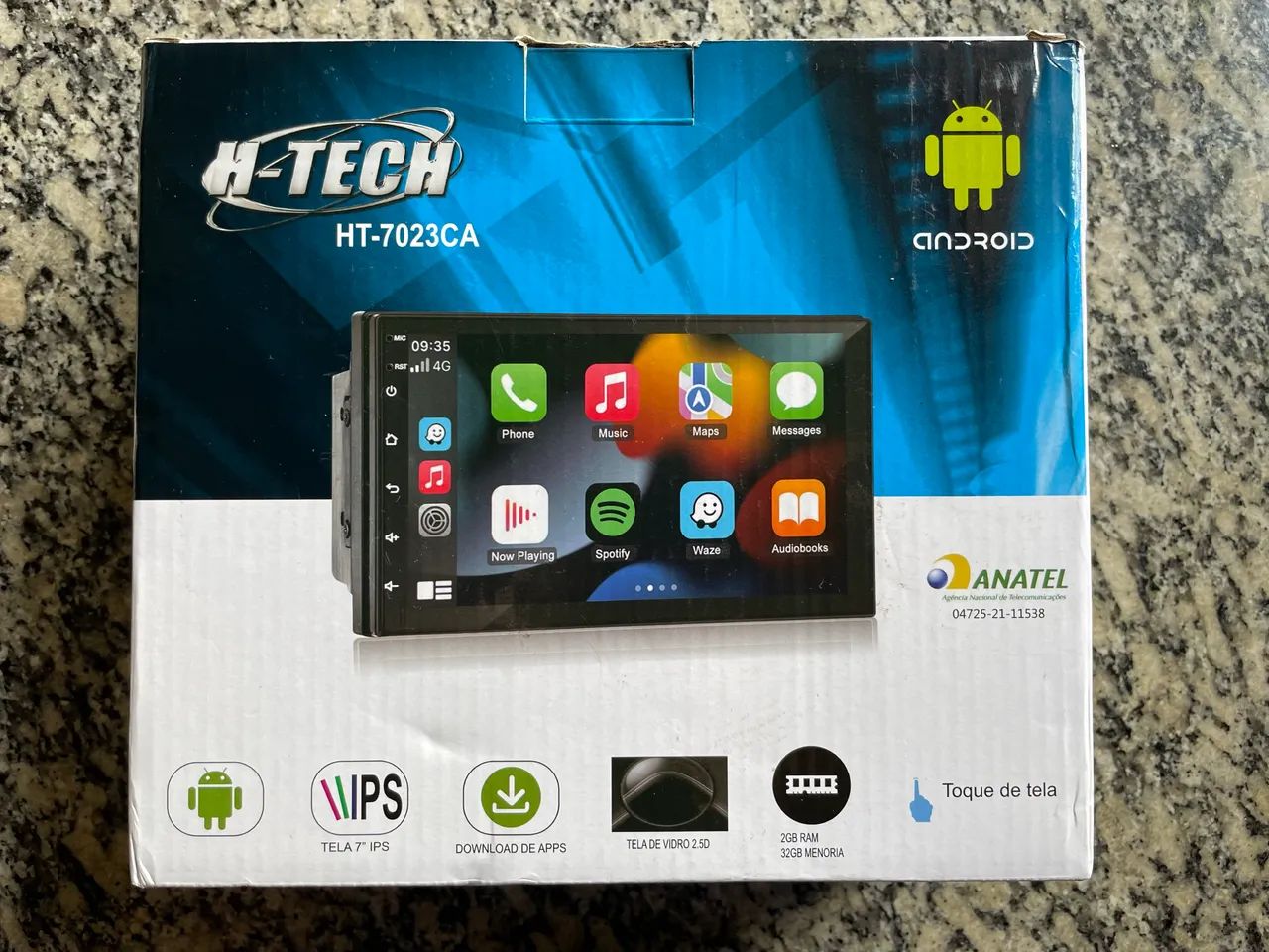 Multimídia Android 7 pol. 2GB RAM 32GB MEM. (Com AndroidAuto  e Carplay) H-TECH 7023CA - Foto 3