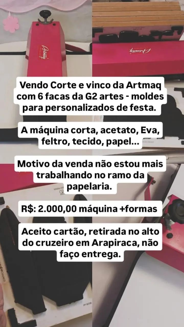Maquina corte e vinco - 40 cm com6 facas da g2 artes para caixas personalizadas - Foto 2