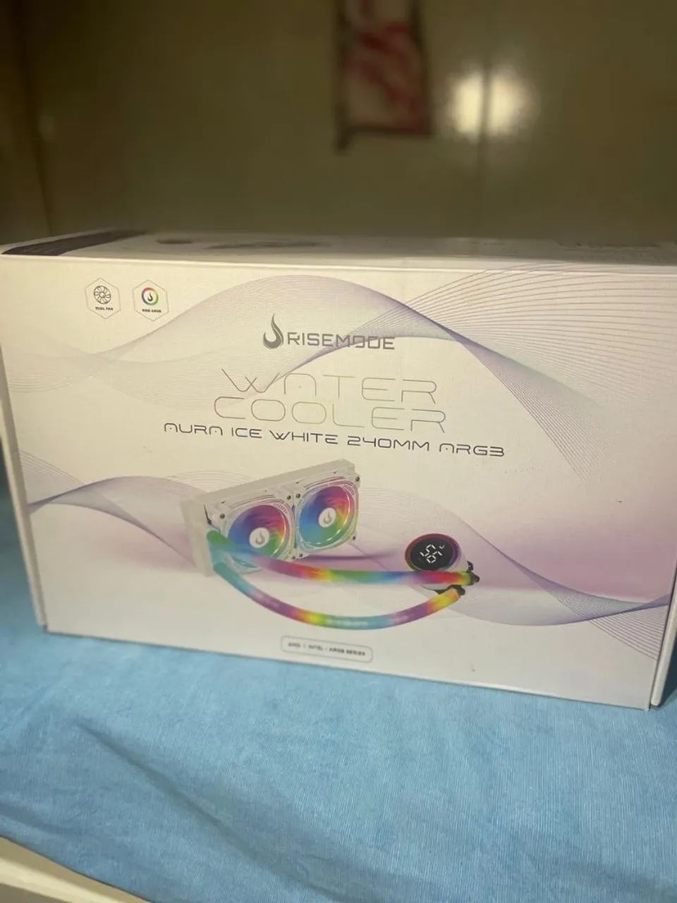 Water Cooler Rise Mode Aura Ice White 240mm ARGB - Foto 4