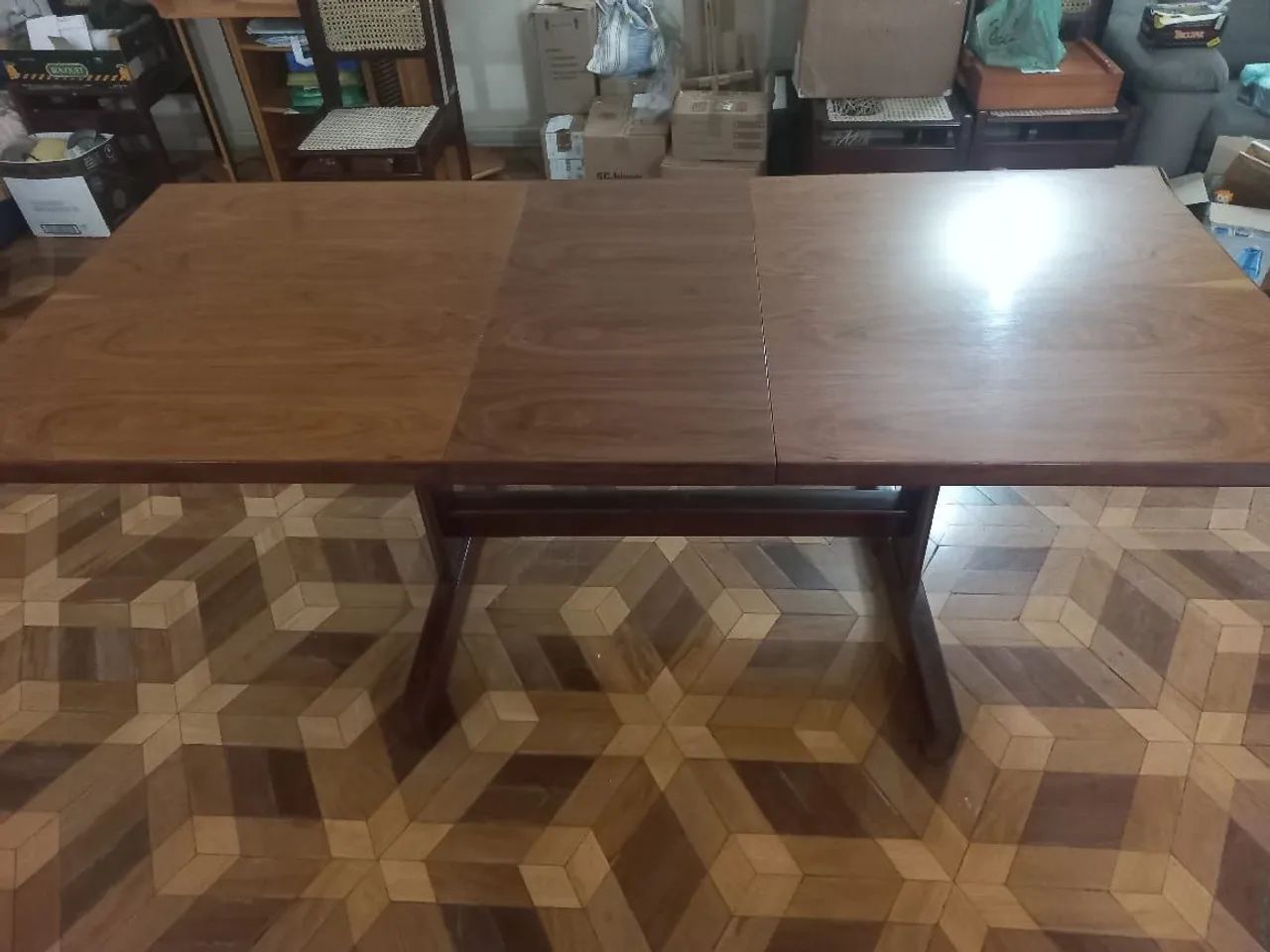 Mesa Vintage Retangular de Madeira Maciça