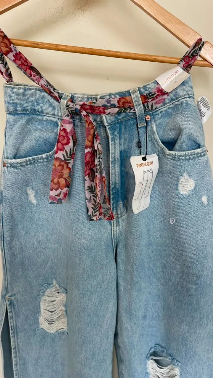 Calça Jeans Pantacourt - Foto 2