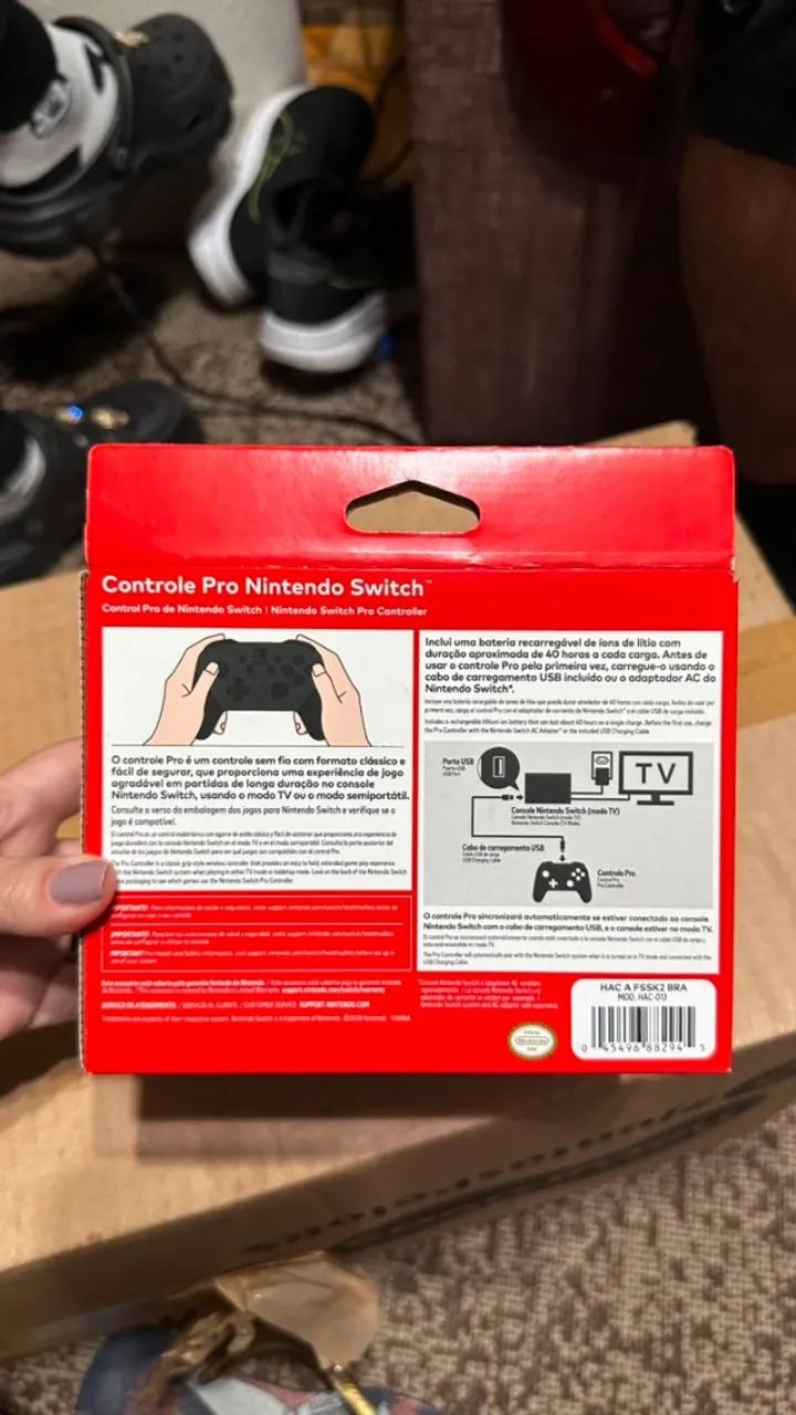 Controle Nintendo Switch Pro (Pro Controller) + Case - Foto 6