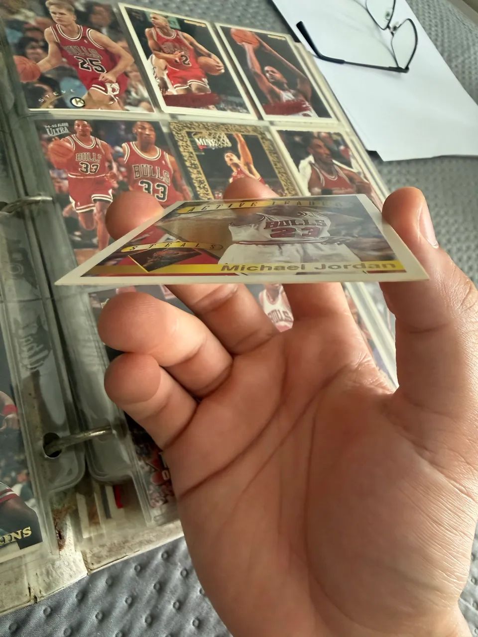 Michael Jordan Topps 1995-96 #4, Active Leader - Steals - Foto 3
