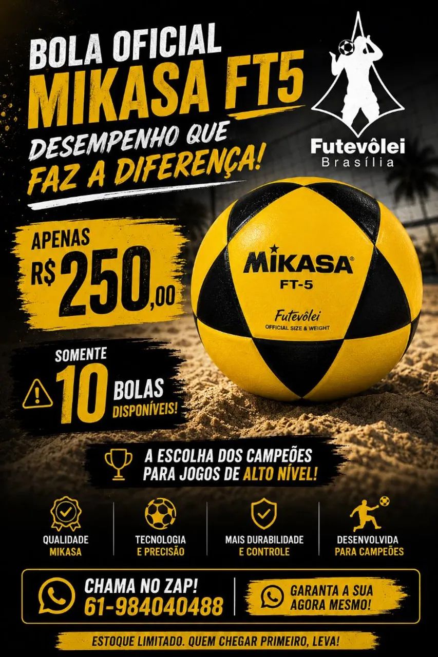 Mikasa ft5 bola de futevolei