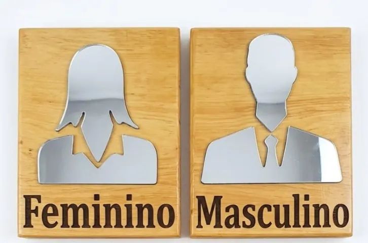 placa para banheiro 