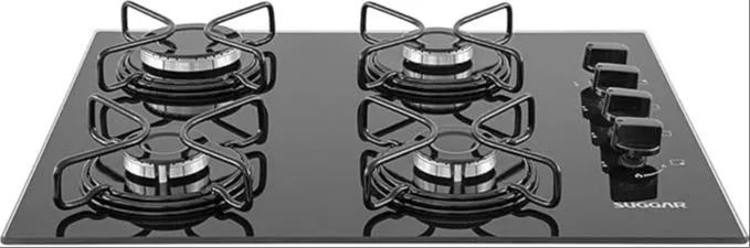 Fogão Cooktop 4 Bocas Suggar Esmaltado Preto Novo - Foto 2