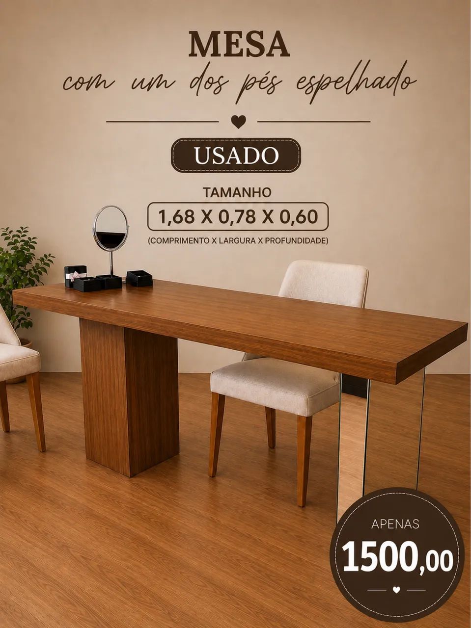 MESA com um dos pés espelhado