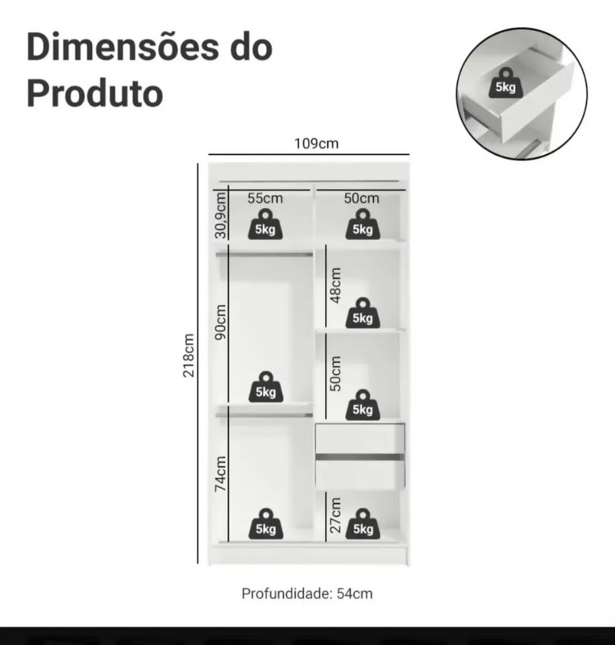 Guarda Roupas Solteiro - Foto 4