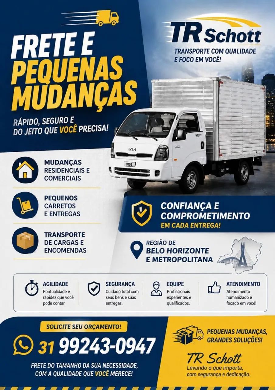 Frete e pequenas mudanças 