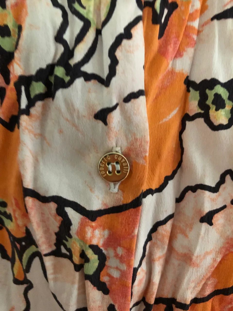 Camisa em seda Roberto Cavalli original  - Foto 4