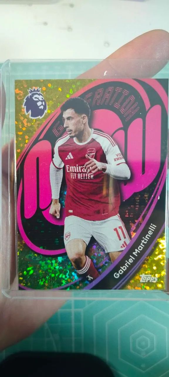 Card Gabriel Martinelli - Generation Now Yellow Sparkle NUMERADA - Foto 4