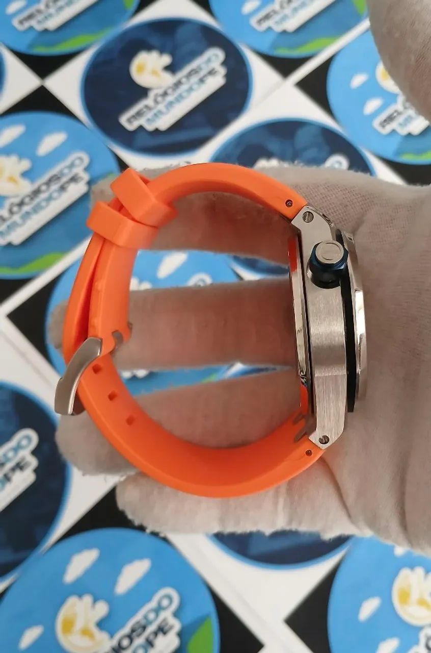 RELÓGIO AP ROYAL OAK AUTOMÁTICO LARANJA - Foto 3