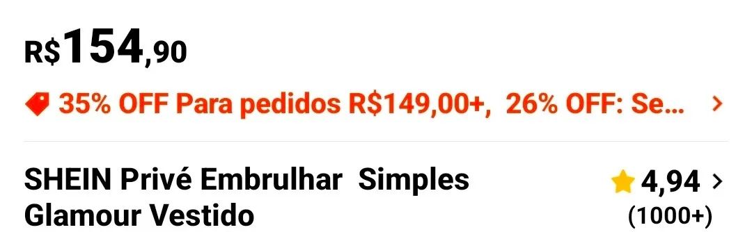 VESTIDO DA SHEIN - NUNCA USADO. - Foto 3