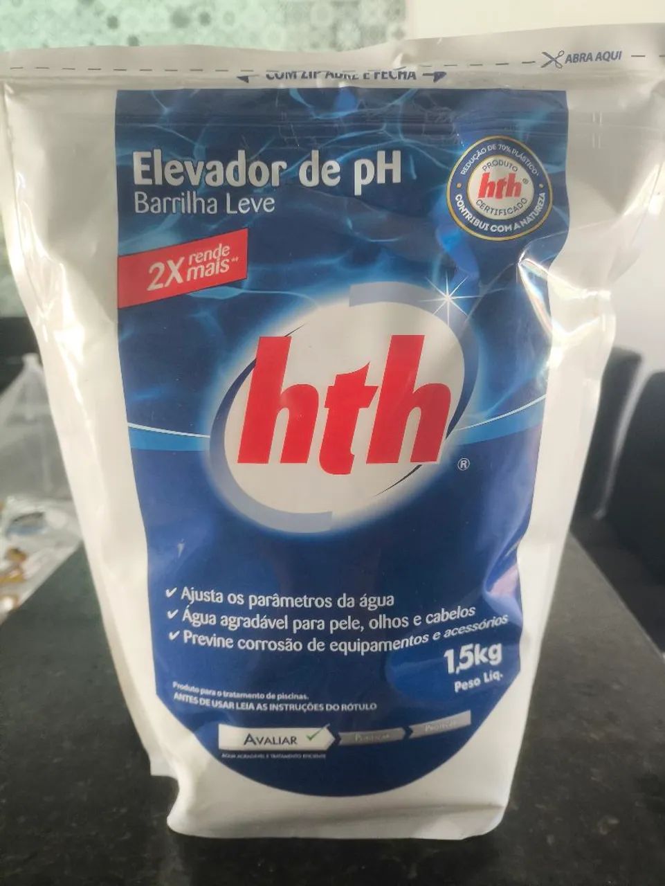 Algicida choque hth e elevador de pH hth