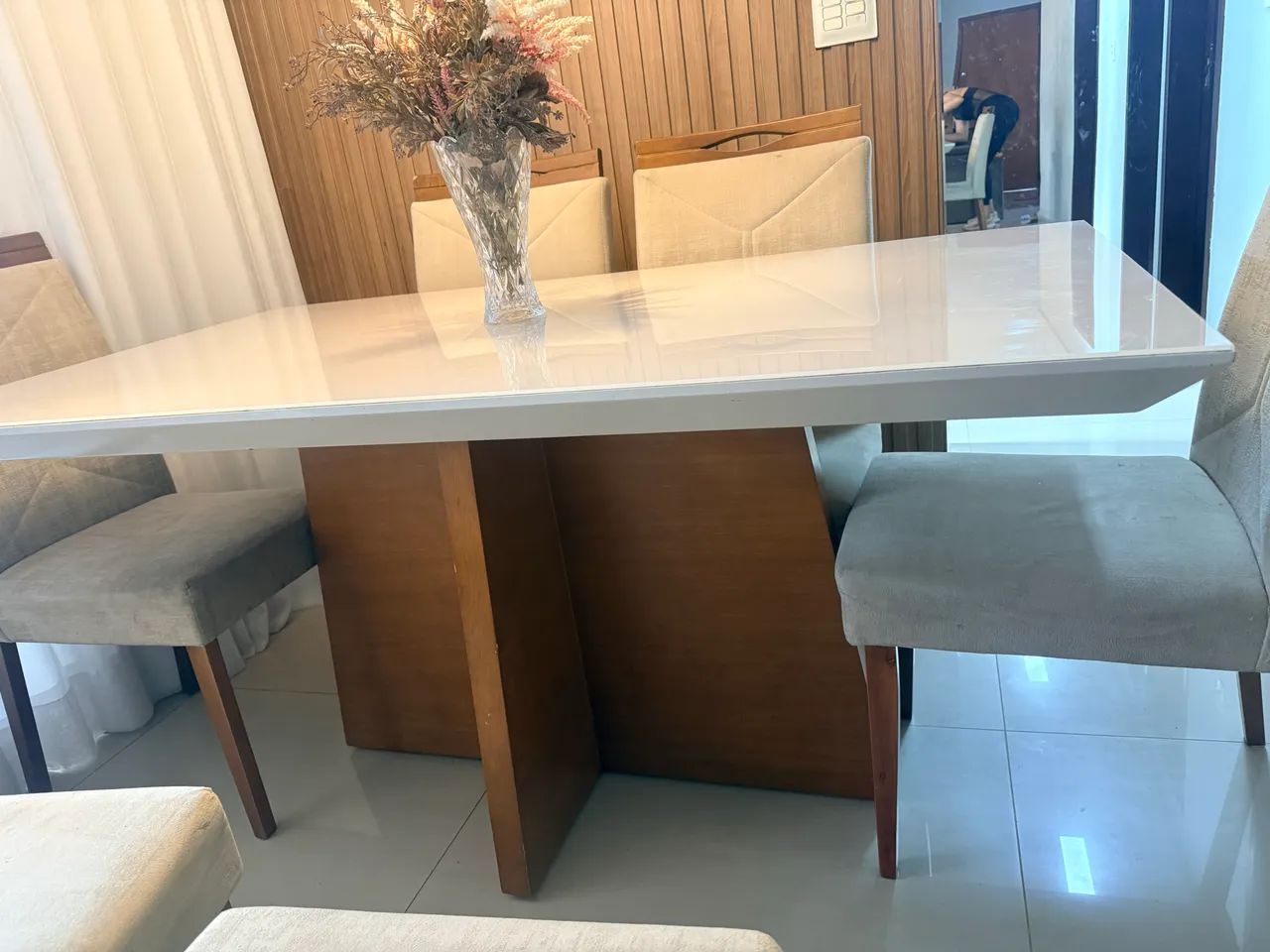 Mesa de jantar 6 lugares laqueada  - Foto 3
