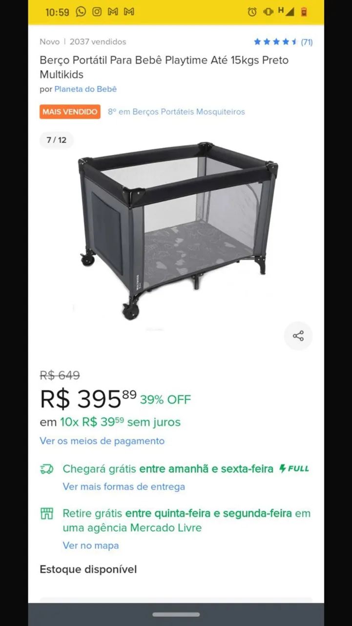 Vendo berço portátil  - Foto 2