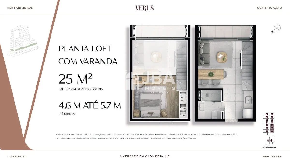 STUDIO LOFT NO CENTRO DE SÃO JOSÉ DOS PINHAIS - Foto 4