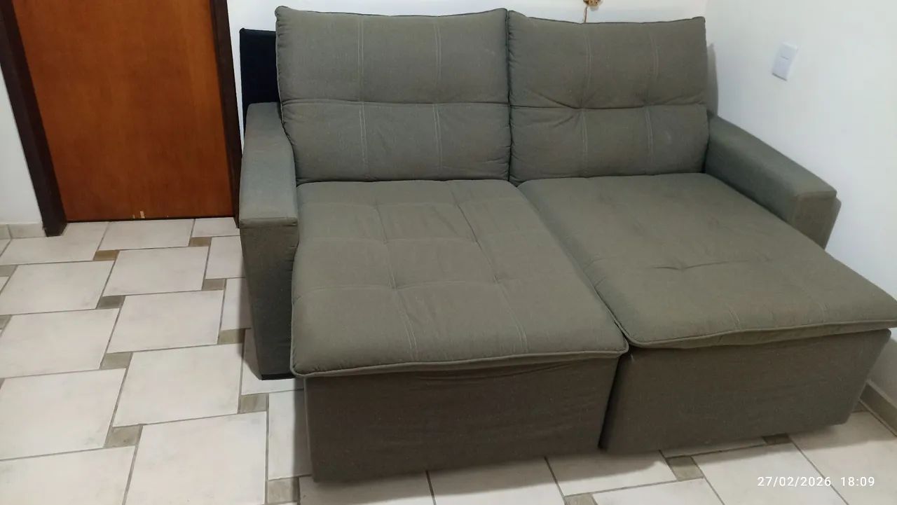 SOFÁ RETRÁTIL E RECLINÁVEL 2 LUGARES OASIS - Foto 2
